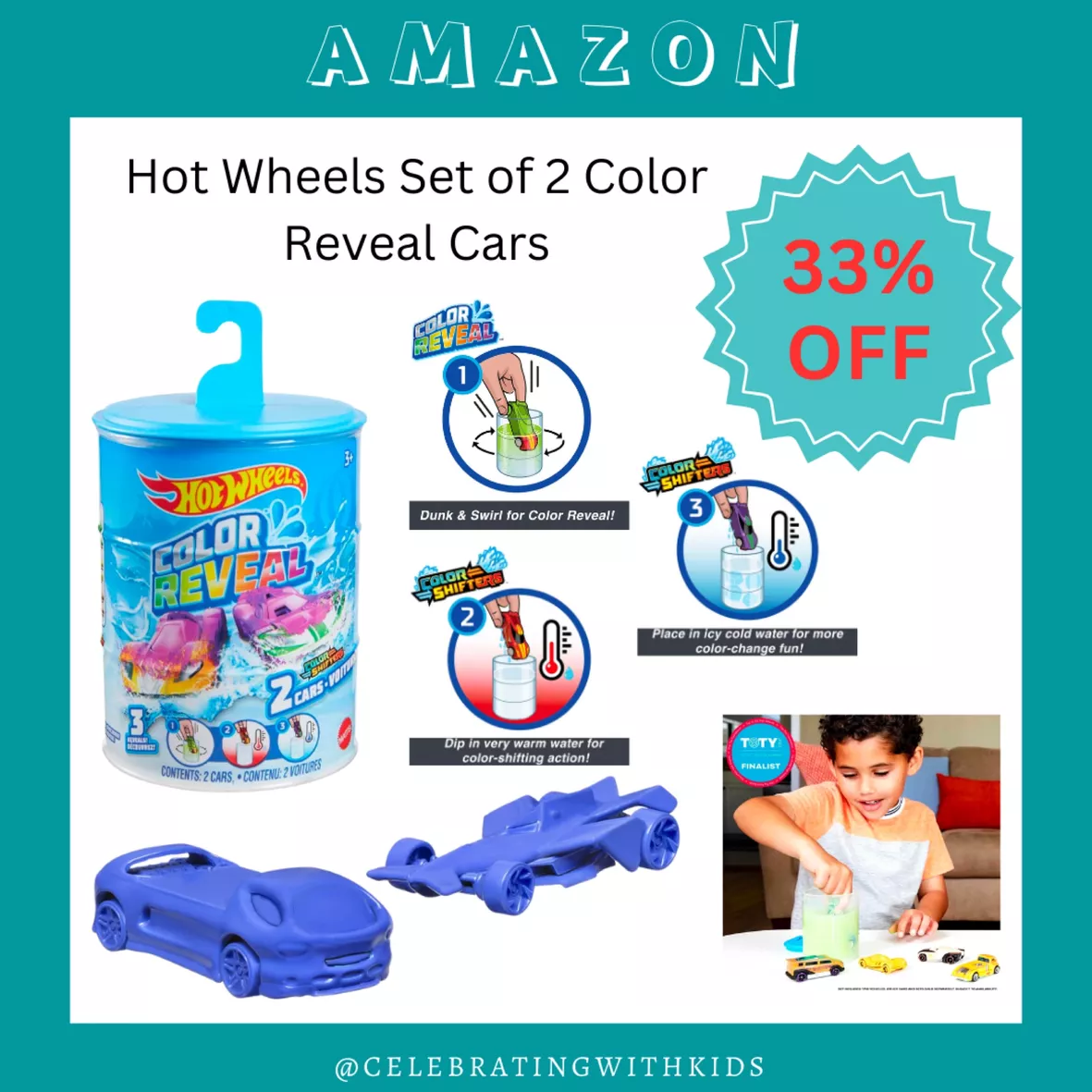 Hot Wheels Set of 2 Color Reveal … curated on LTK