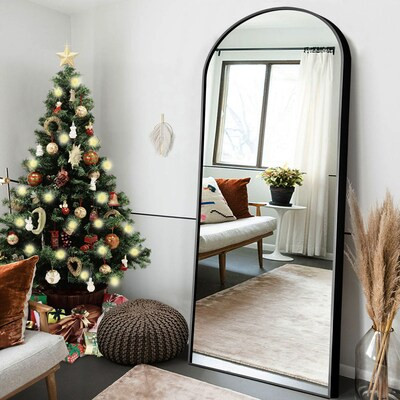 NeuType 28-in W x 71-in H Arch Black Vanity Mirror | Lowe's