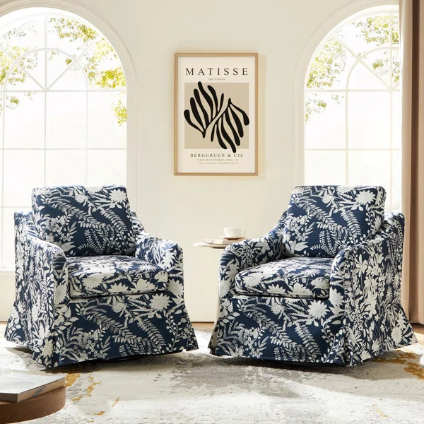 Richburgh Slipcovered Swivel Armchair | Wayfair North America