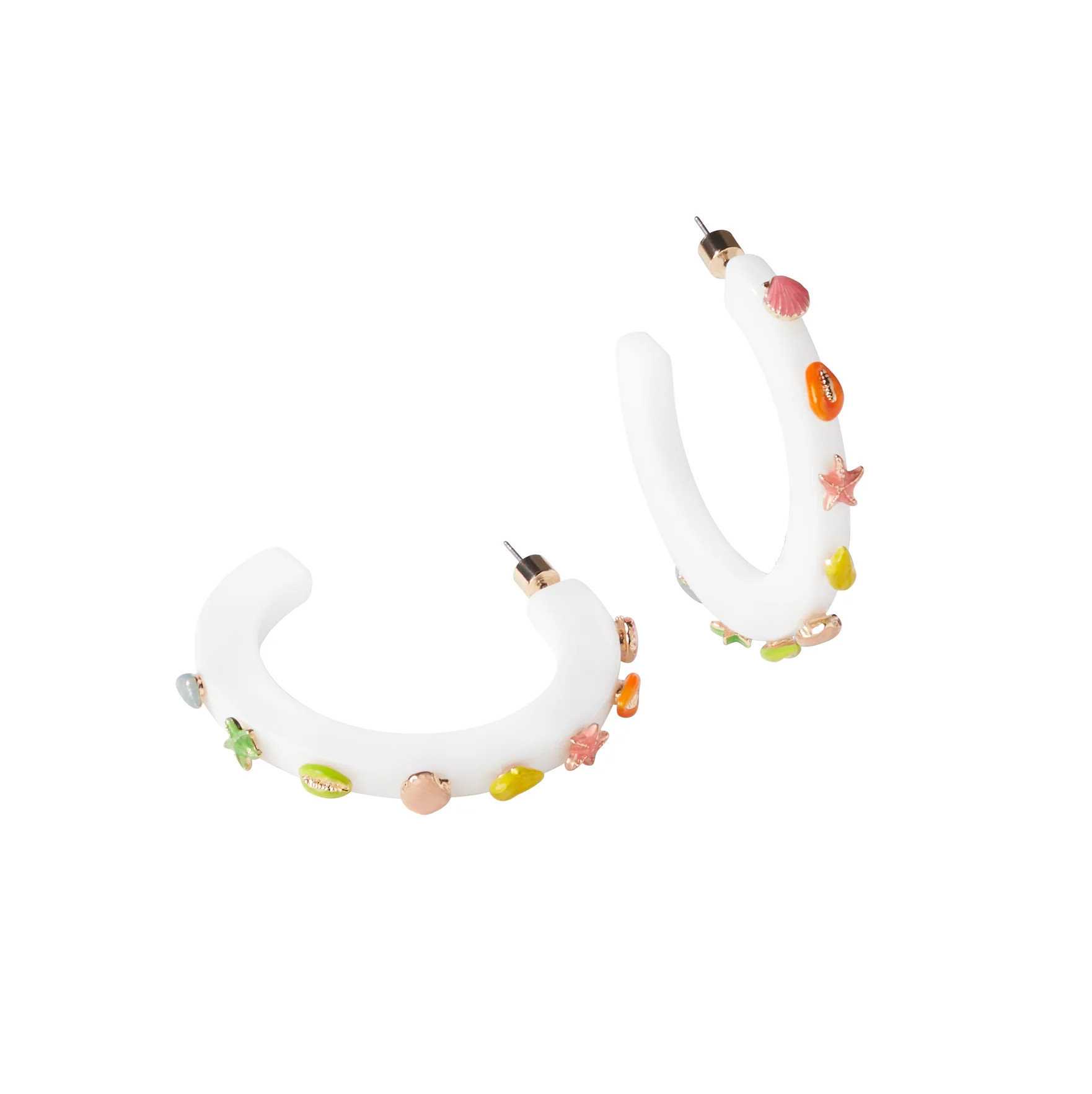Coastal Jewel Hoop - White Multicolor | Smith and Co. Jewel Design