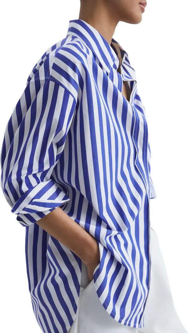 Emma Stripe Oversize Button-Up Shirt | Nordstrom