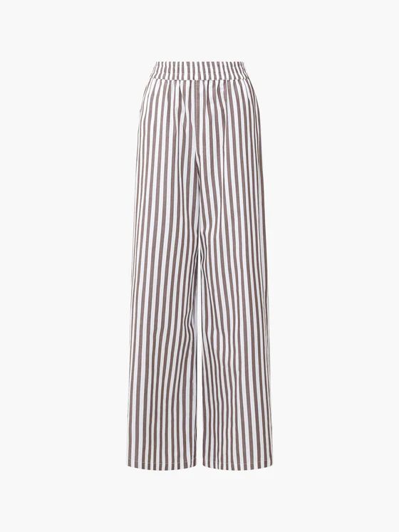 Stripe Poplin Palazzo Trousers | French Connection (UK)