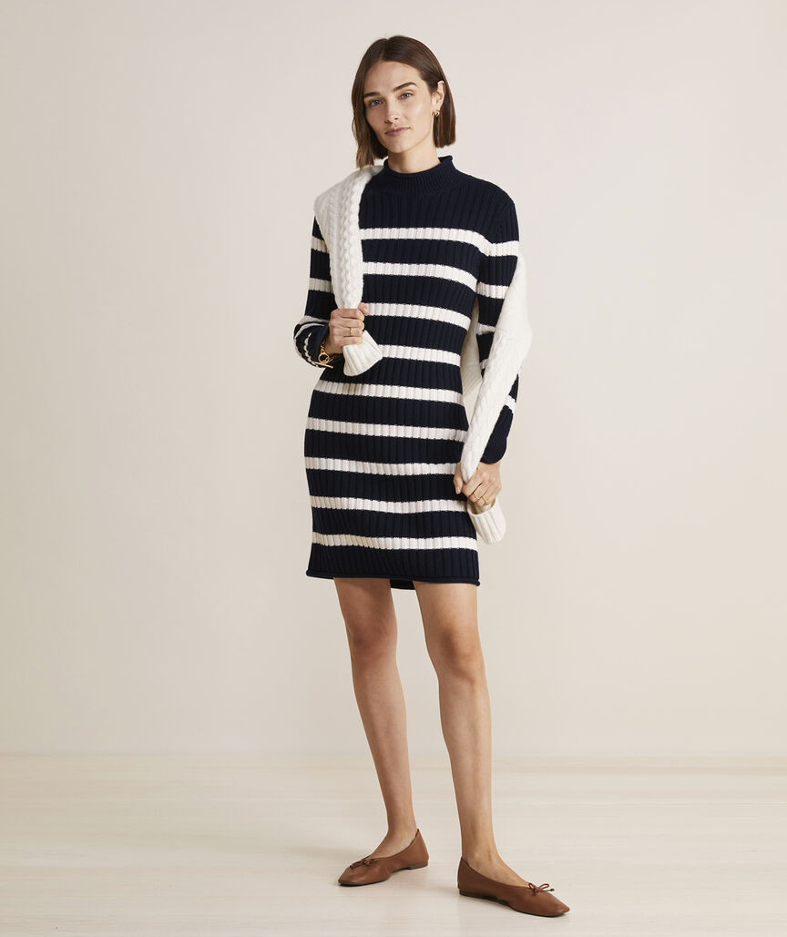 Breton Stripe Sweater Dress | vineyard vines