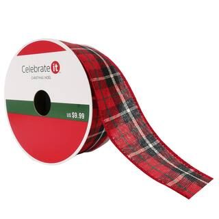 1.5" Wired Plaid Ribbon by Celebrate It™ Christmas | Michaels Stores