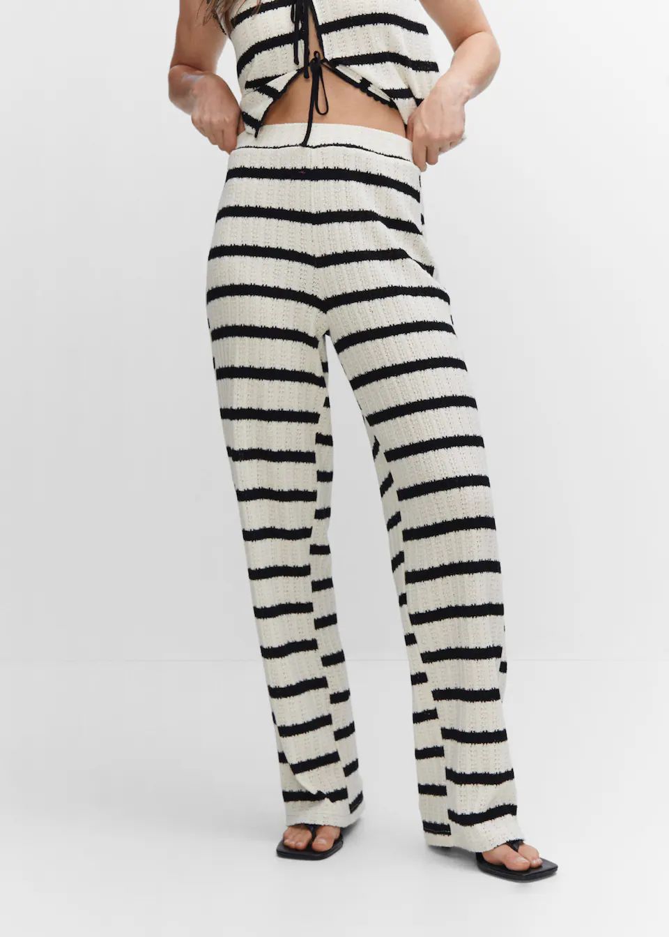 Striped knit pants | MANGO (US)
