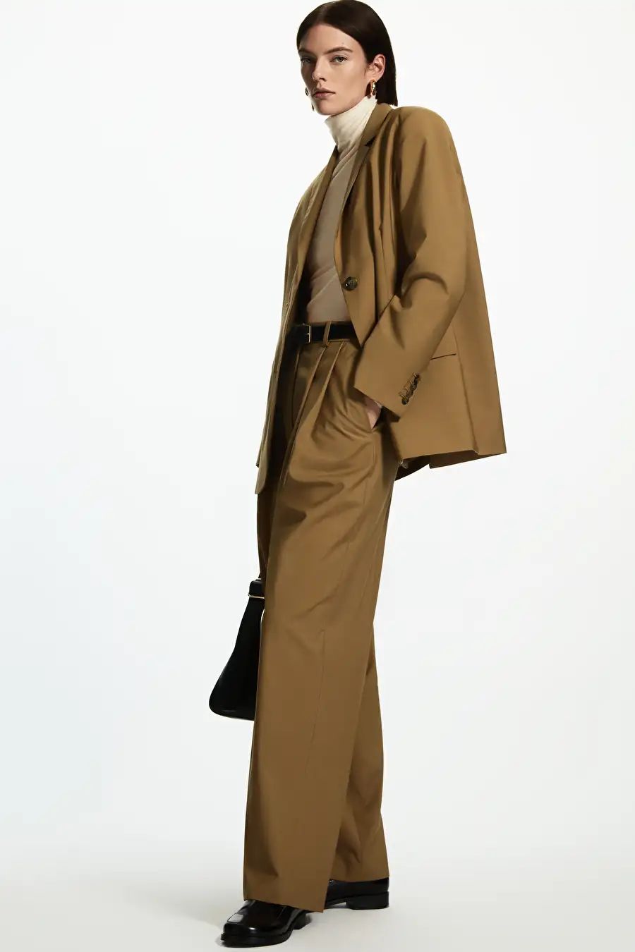 WIDE-LEG PLEATED PANTS - BROWN - Trousers - COS | COS (US)