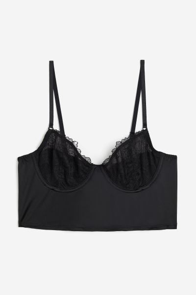 Non-padded Lace Bralette - Black - Ladies | H&M US | H&M (US + CA)