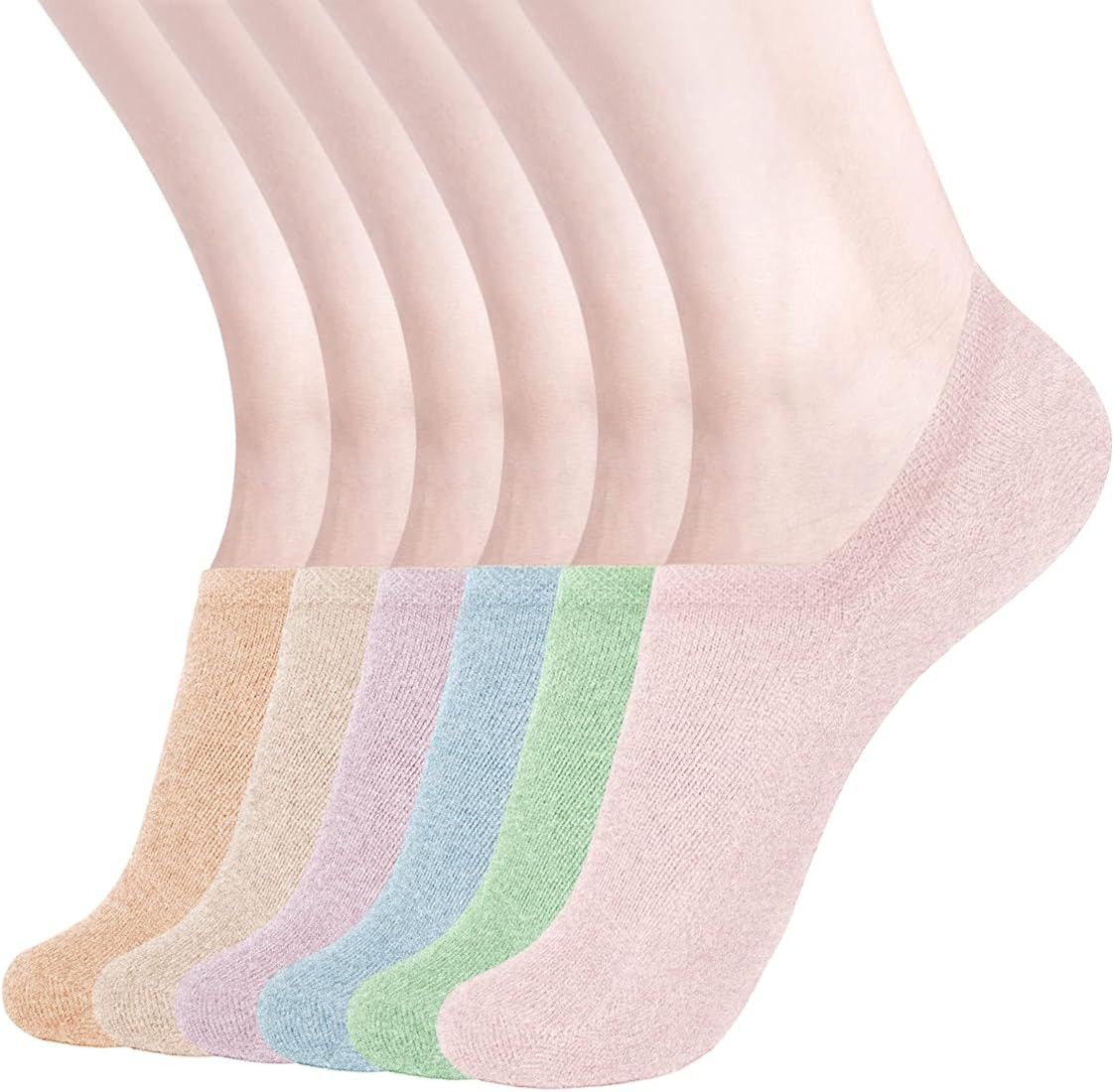 DIBAOLONG Womens No Show Socks Non Slip Flat Boat Line Low Cut Socks (6-12 Packs) | Amazon (US)