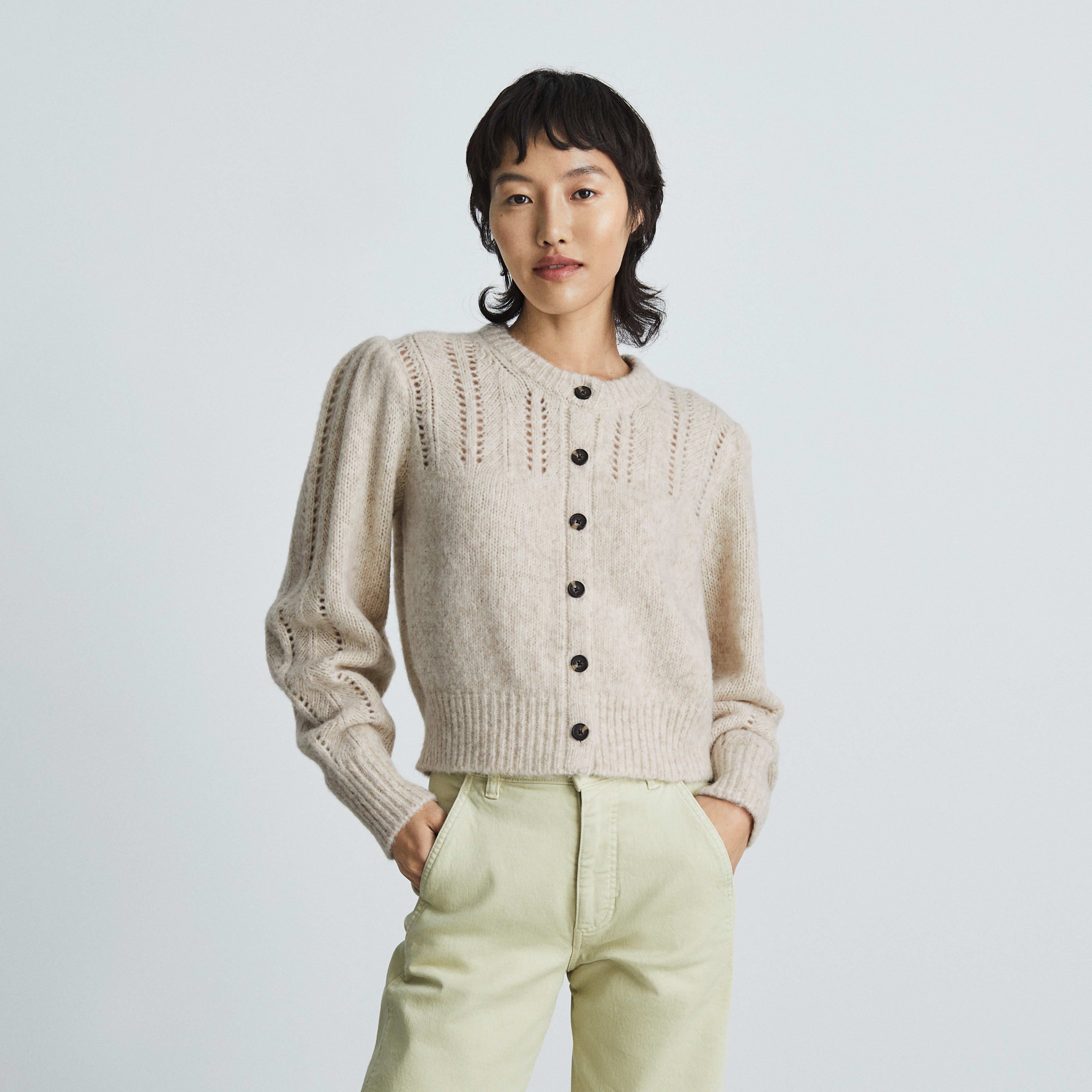 Women's Cloud Cardigan by Everlane in Oatmeal, Size L | Everlane