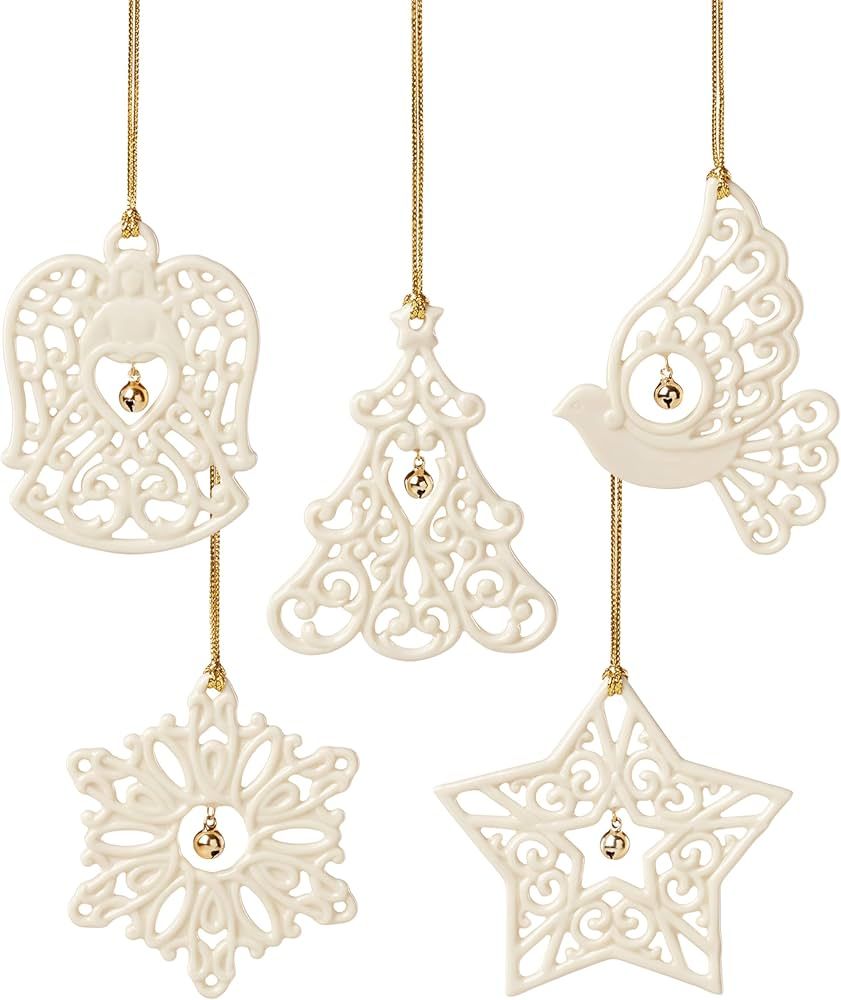 Lenox 894969 Pierced Floating Jingle Bell Ornaments, Set of 5 | Amazon (US)