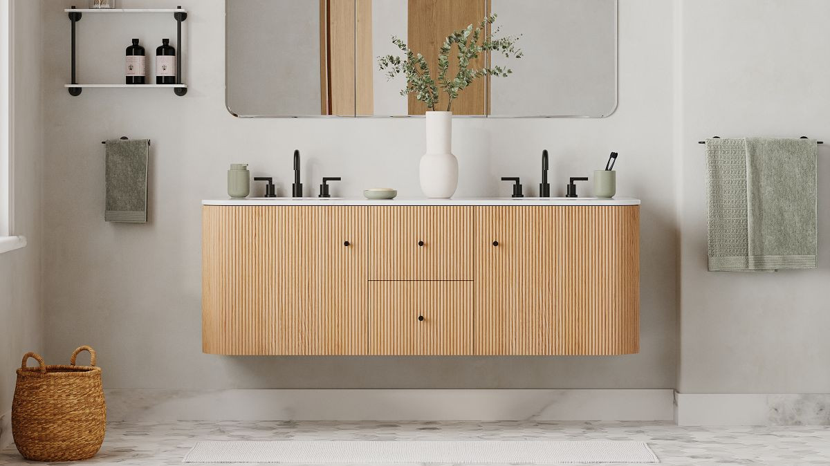 Ellington Floating Double Bathroom Vanity (63") | West Elm (US)