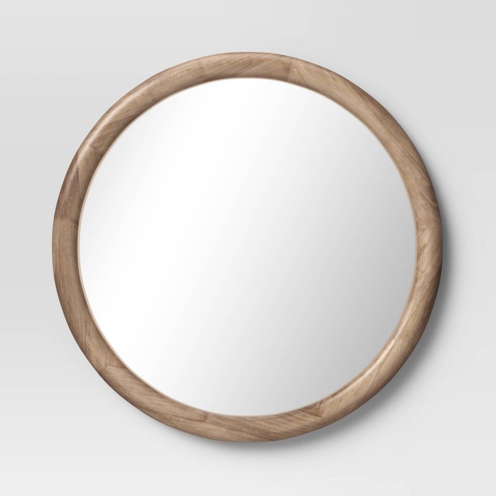 30"" Round Dome Wall Mirror Natural - Threshold | Target