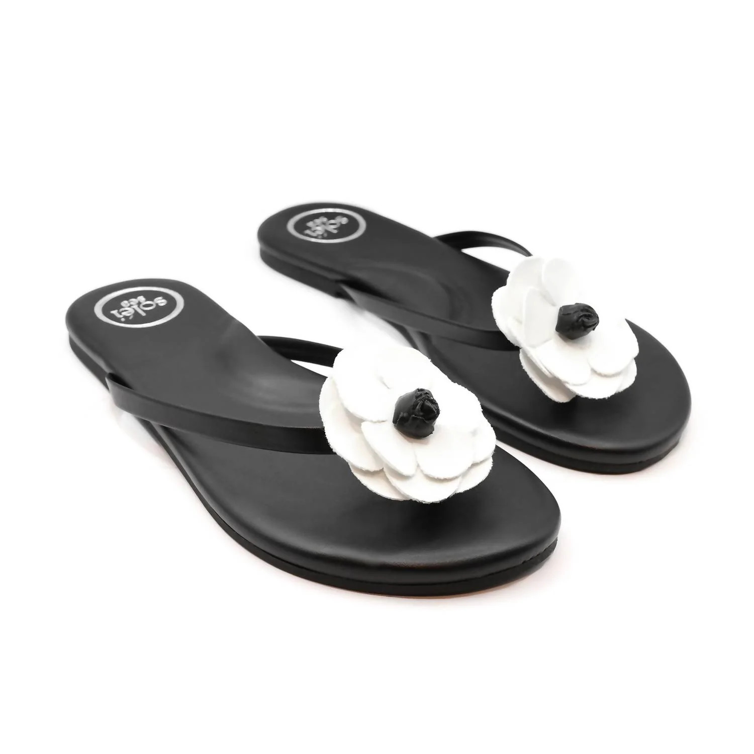 Women's Valentina Slide Sandal In Black/white | Shop Simon