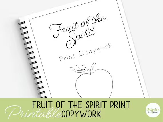 Fruit of the Spirit Print Copywork, Homeschool printable, Print handwriting practice, Classical e... | Etsy (US)