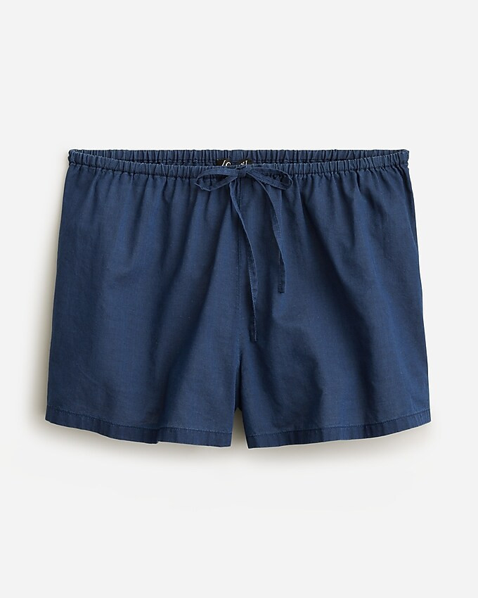 Mini beach short in indigo cotton voile | J. Crew US