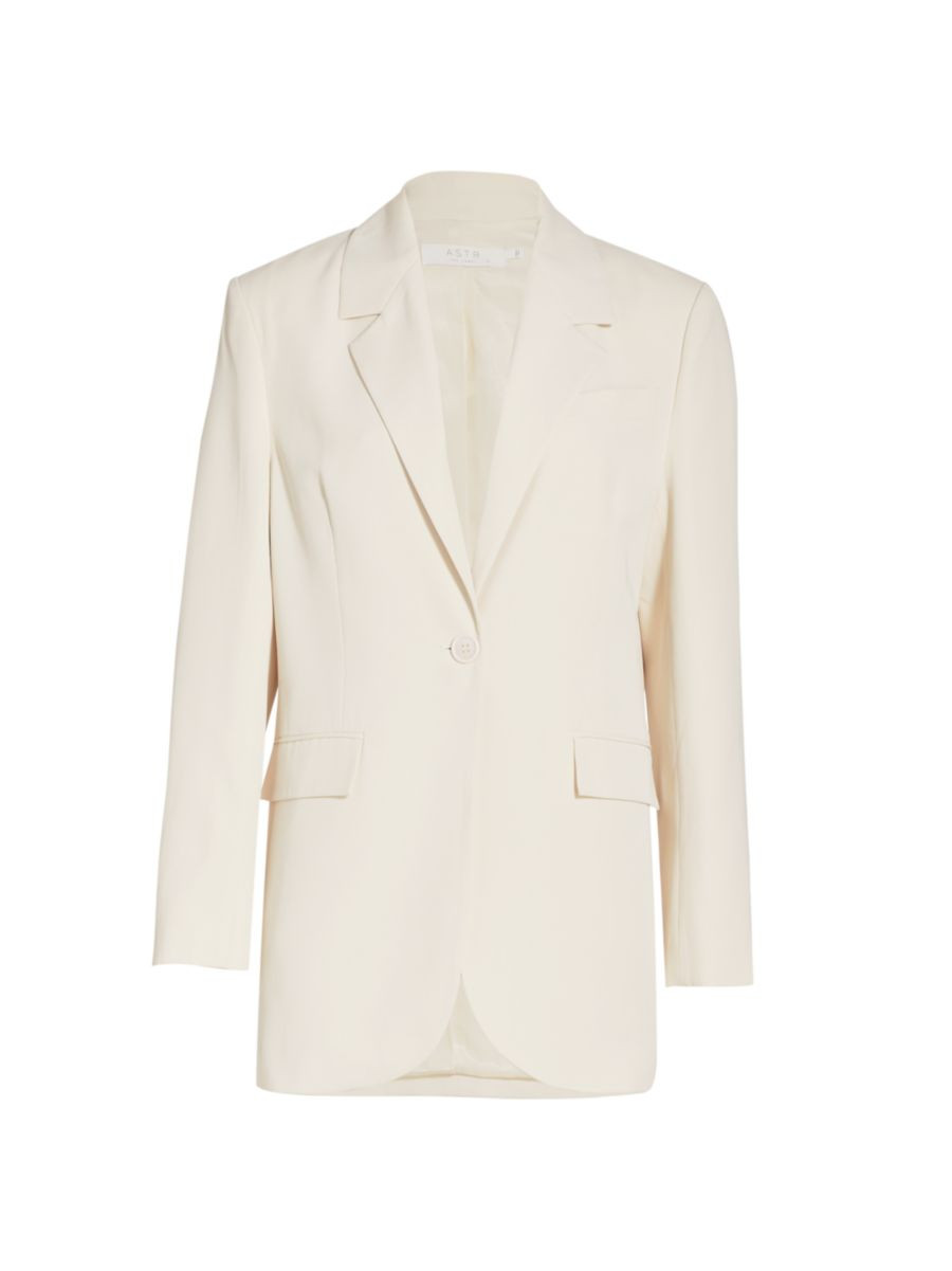 ASTR The Label Laudine Notched Twill Single-Button Blazer | Saks Fifth Avenue
