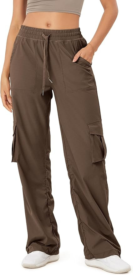 ODODOS Stretch Woven Relaxed Cargo Pants for Women Cinchable Hems Lightweight Casual Sweatpants w... | Amazon (US)