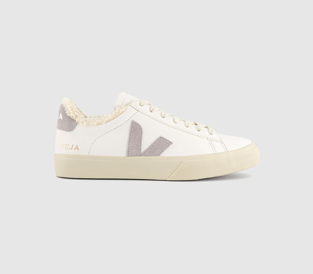 Veja Womens Campo Trainers Extra White Light Grey, 4 | Office Shoes (UK)
