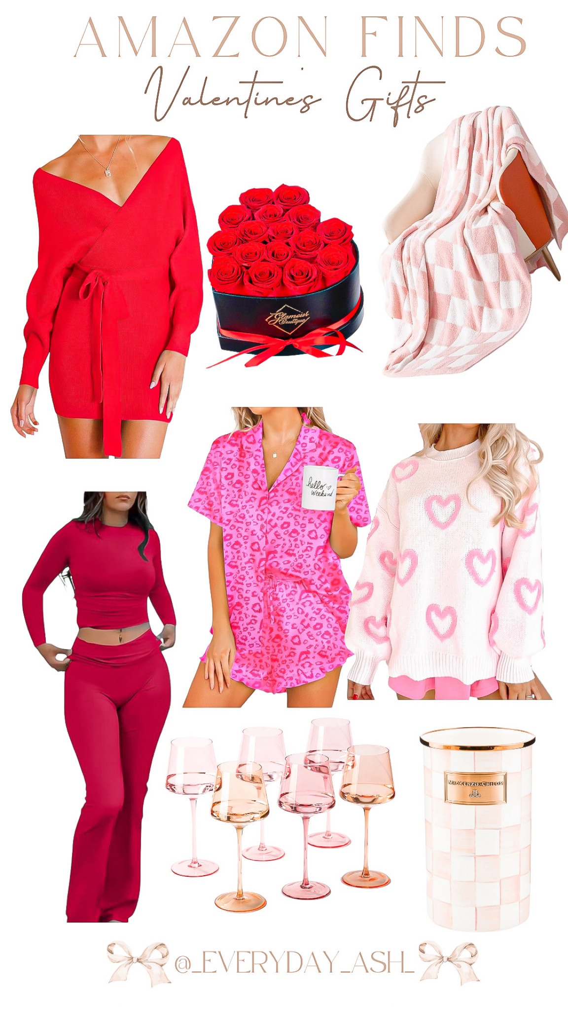 Valentine’s Day - for her 🩷🎀

Red dress, red sweater dress, Valentine’s Day, gift for her, forever roses, pink checkered blanket, red two piece set, pink pajamas, heart sweater, pink wine glasses, Mackenzie child’s, kitchen finds , home decor 

#LTKFindsUnder100 #LTKStyleTip #LTKGiftGuide
