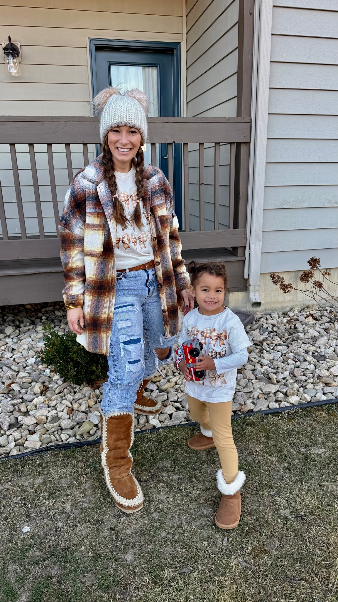 Matching mom and me bow shirts for fall, Christmas, valentines and all holiday! 