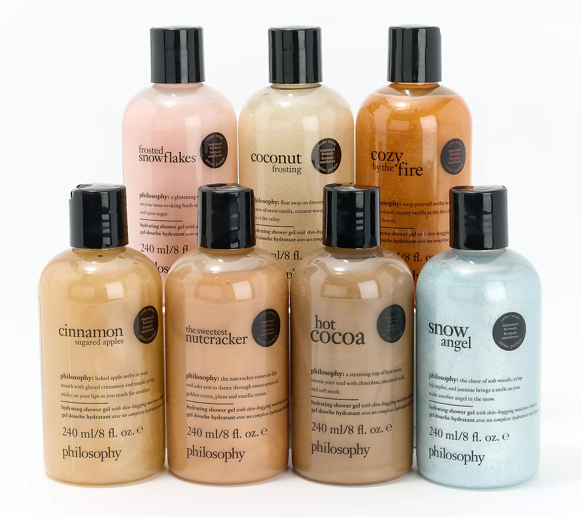 philosophy the sweetest holiday 8oz shower gel 7pc collection | QVC