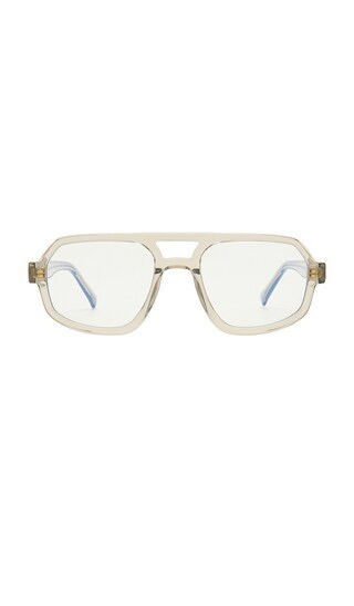 Luv Lou The Banks Blue Light Glasses in Grey. | Revolve Clothing (Global)