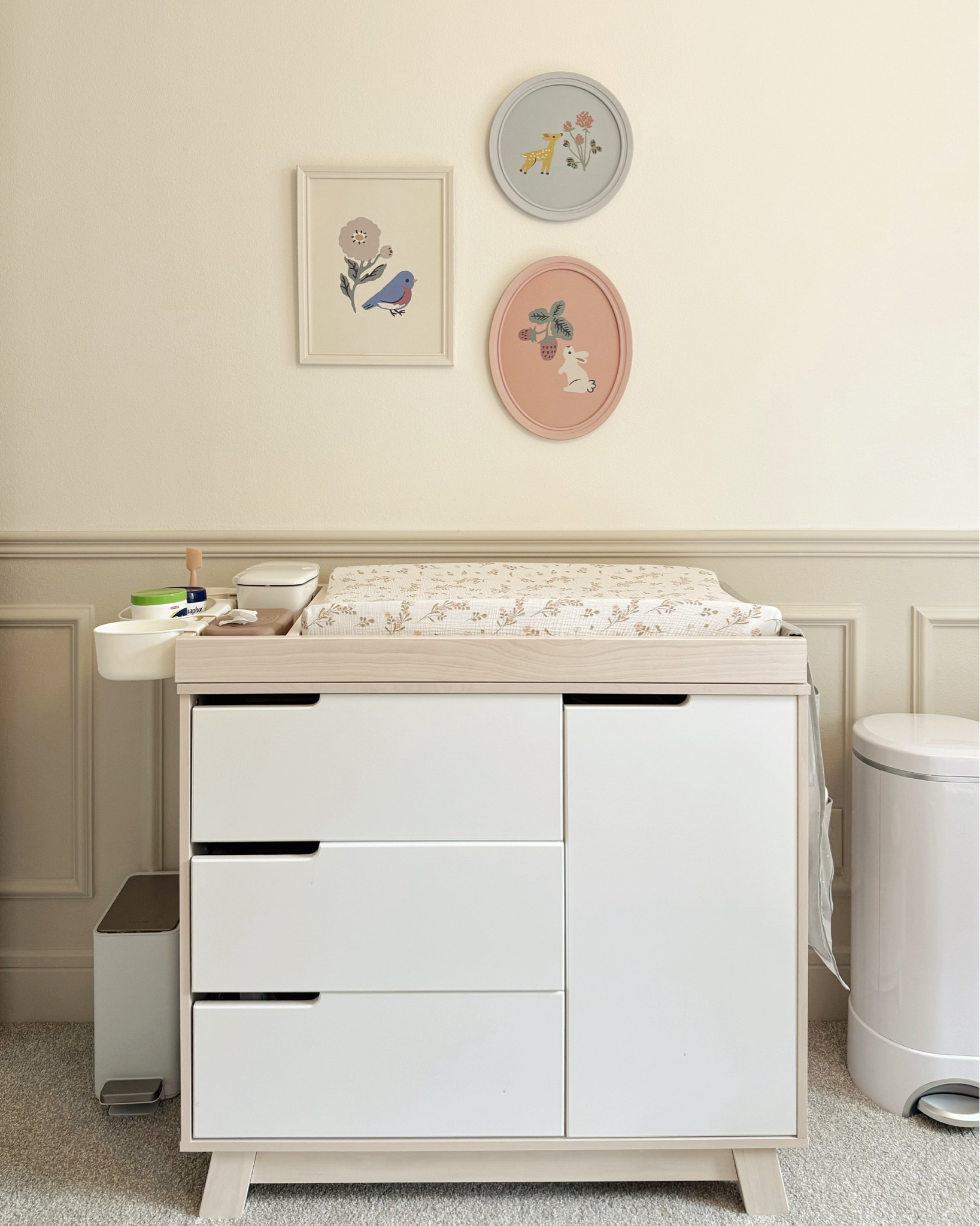 Nursery wall decor updates 
My baby girl Paopao loves this new set of  story book floral wall art 
I use this IKEA removable adhesive hooks bit.ly/3H0Ct09