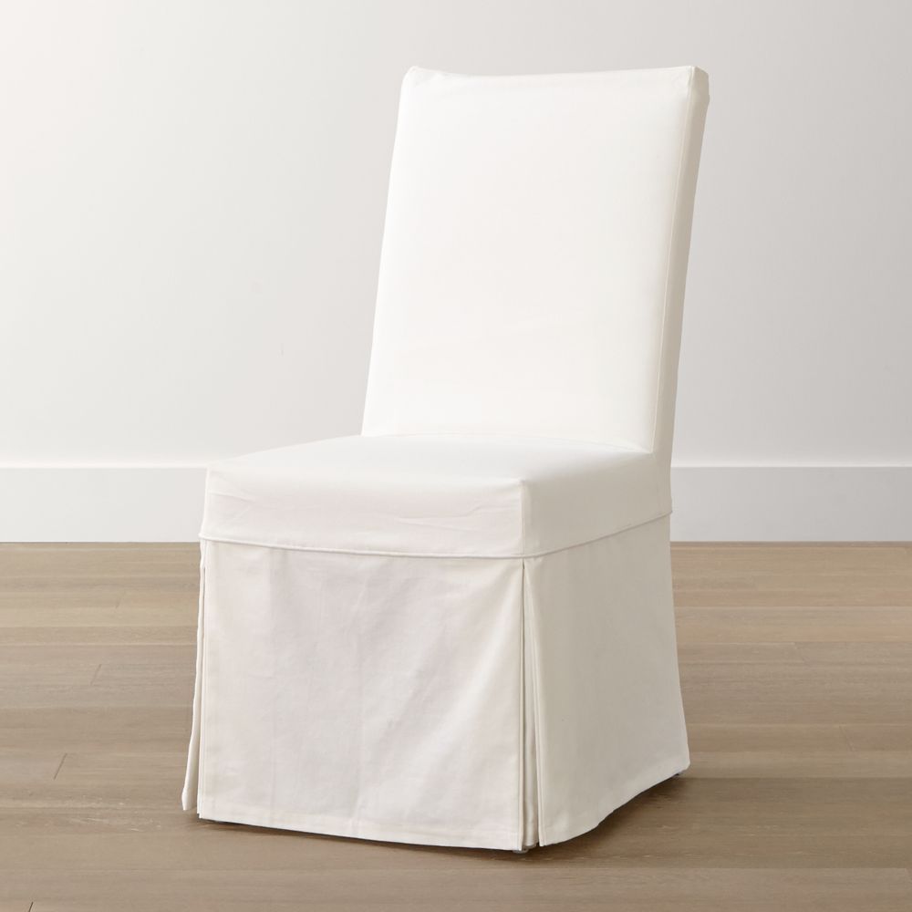 Slip White Slipcovered Dining Chair | Crate & Barrel
