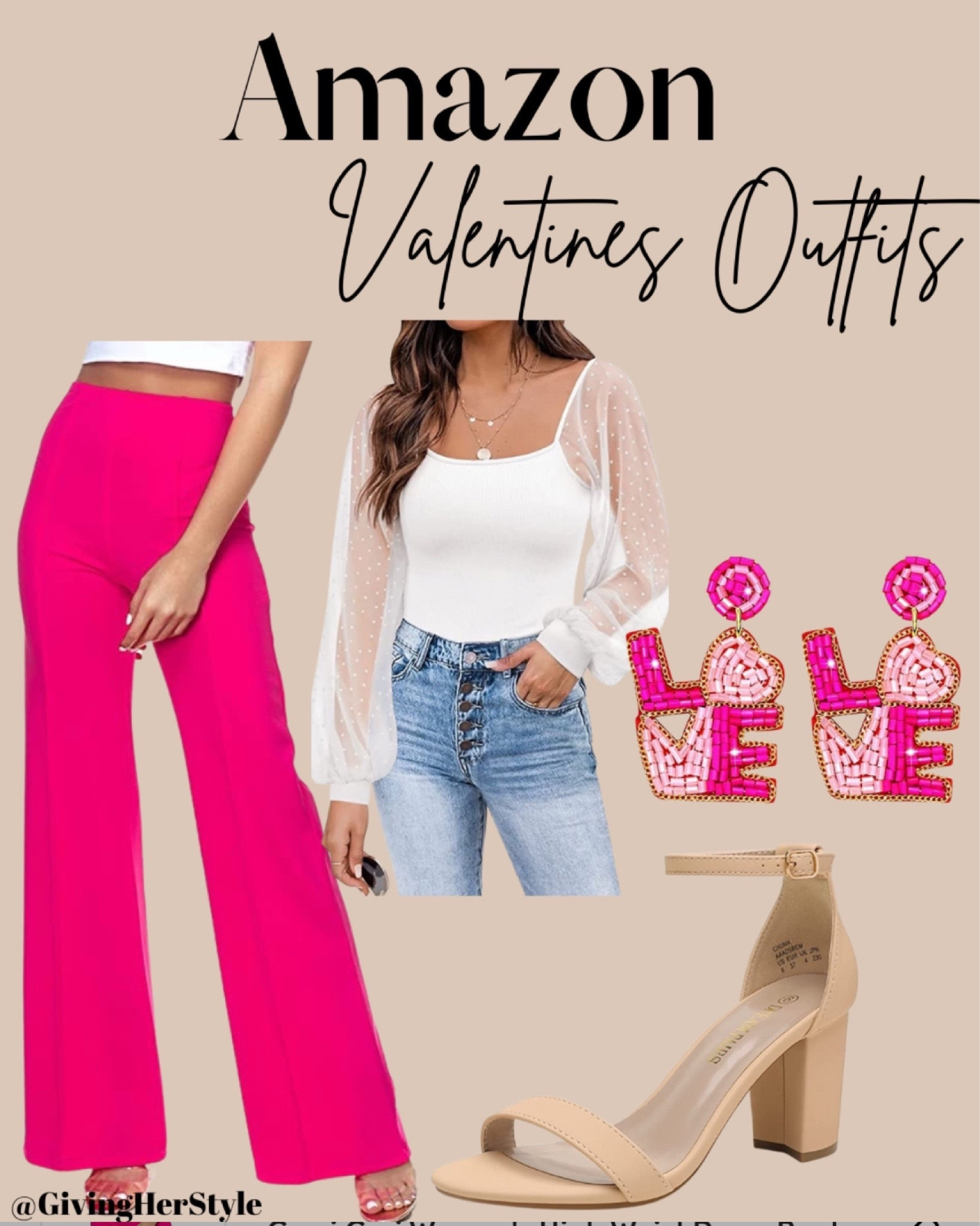 Valentine’s Day outfit for her from Amazon

Valentines, Valentine’s Day outfit, pink pants, vday, date night, heels white top, amazon fashion, amazon style, amazon outfit idea, winter outfits, teacher outfit, workwear 
#valentines #valentinesdayoutfit #amazonoutfit #amazonfashion

#LTKfindsunder50 #LTKmidsize

#LTKFindsUnder50 #LTKStyleTip #LTKWorkwear