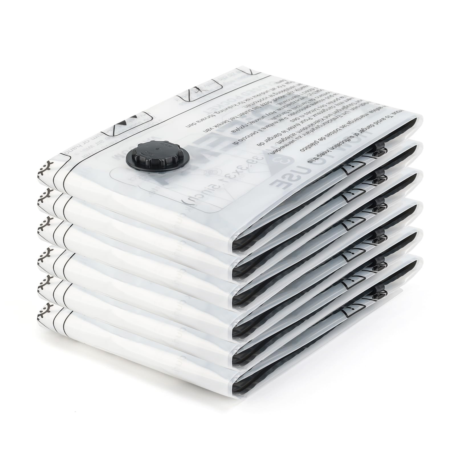 GRIFEMA GH83-4, 6 Pack Vacuum Storage Bags, 60x40 cm Reusable Compression Bags for Clothes, Beddi... | Amazon (UK)