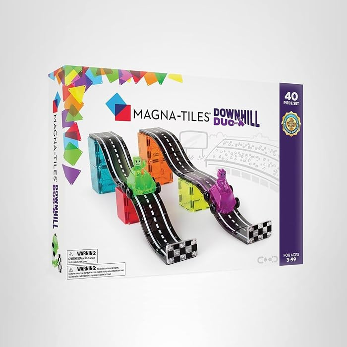Magna-Tiles Downhill Duo 40-Piece Magnetic Construction Set, The Original Magnetic Building Brand | Amazon (US)