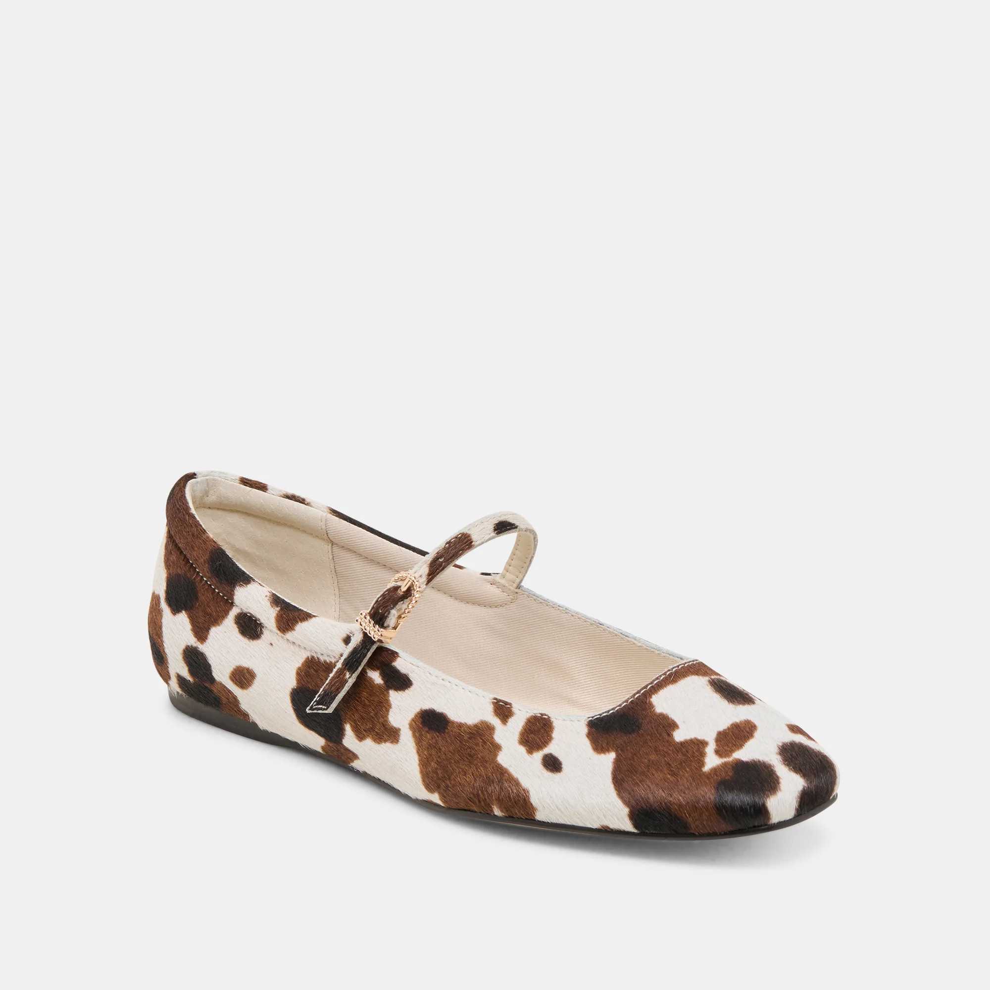 Reyes Cocoa Taurus Calf Hair Ballet Flats | Dolce Vita | DolceVita.com