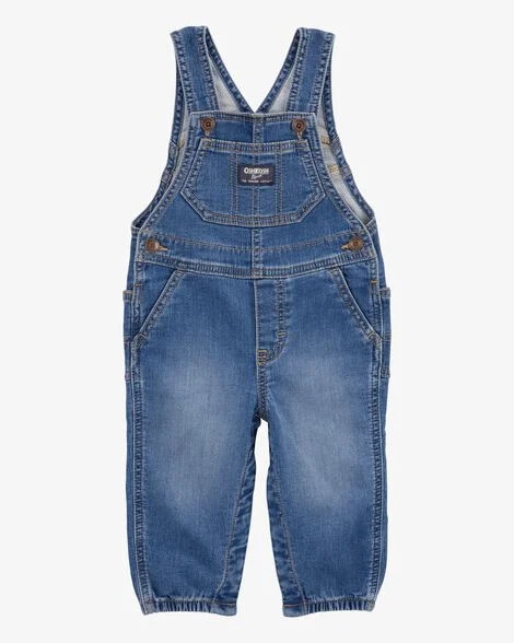 Medium Wash - Baby Knit-Like Denim Overalls - Medium Wash, Selected | Carter's Inc