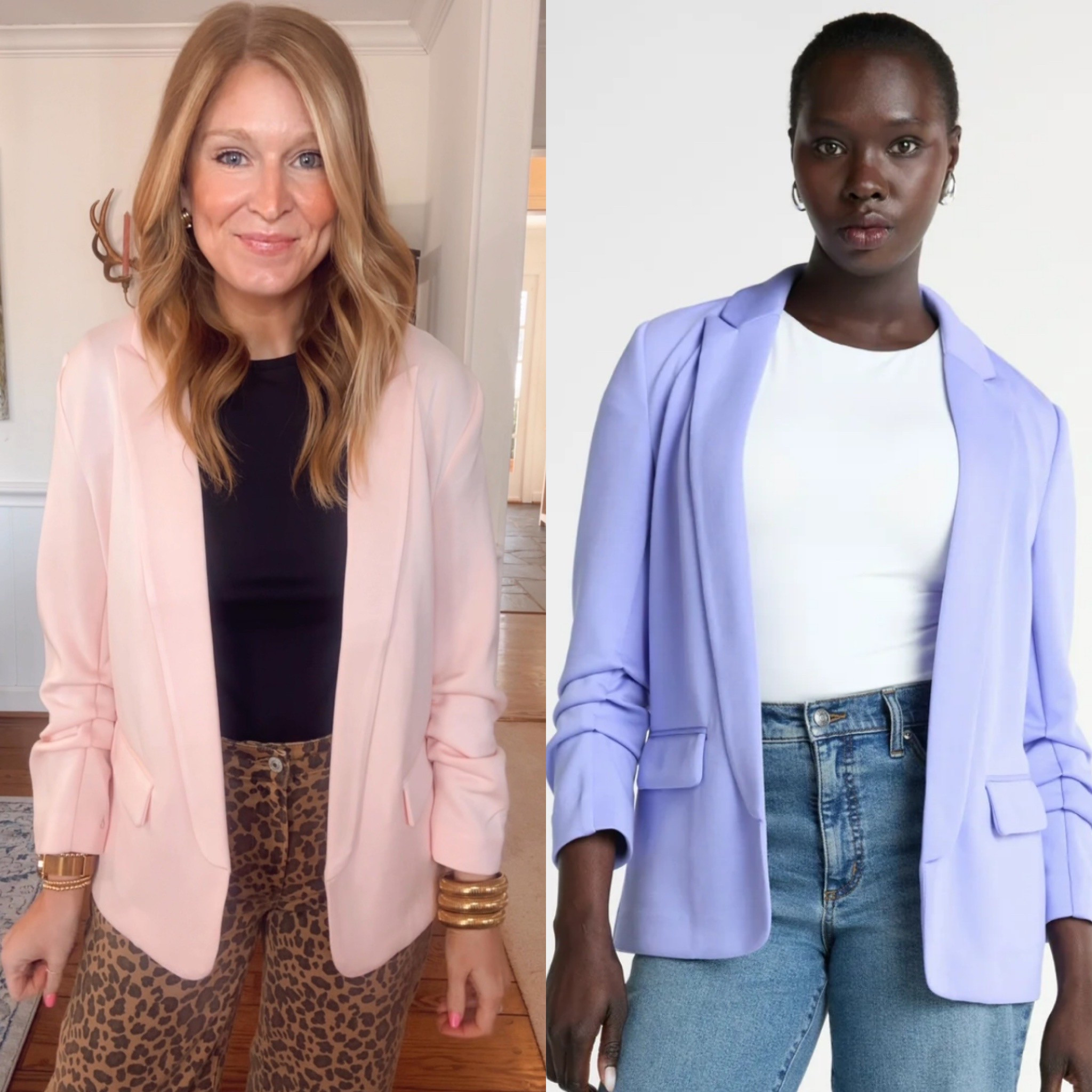 The prettiest new purple in my favorite scrunch sleeve blazer from Walmart! I did a L in the pink for an oversized fit but they run tts. 


#LTKSeasonal #LTKStyleTip #LTKFindsUnder50