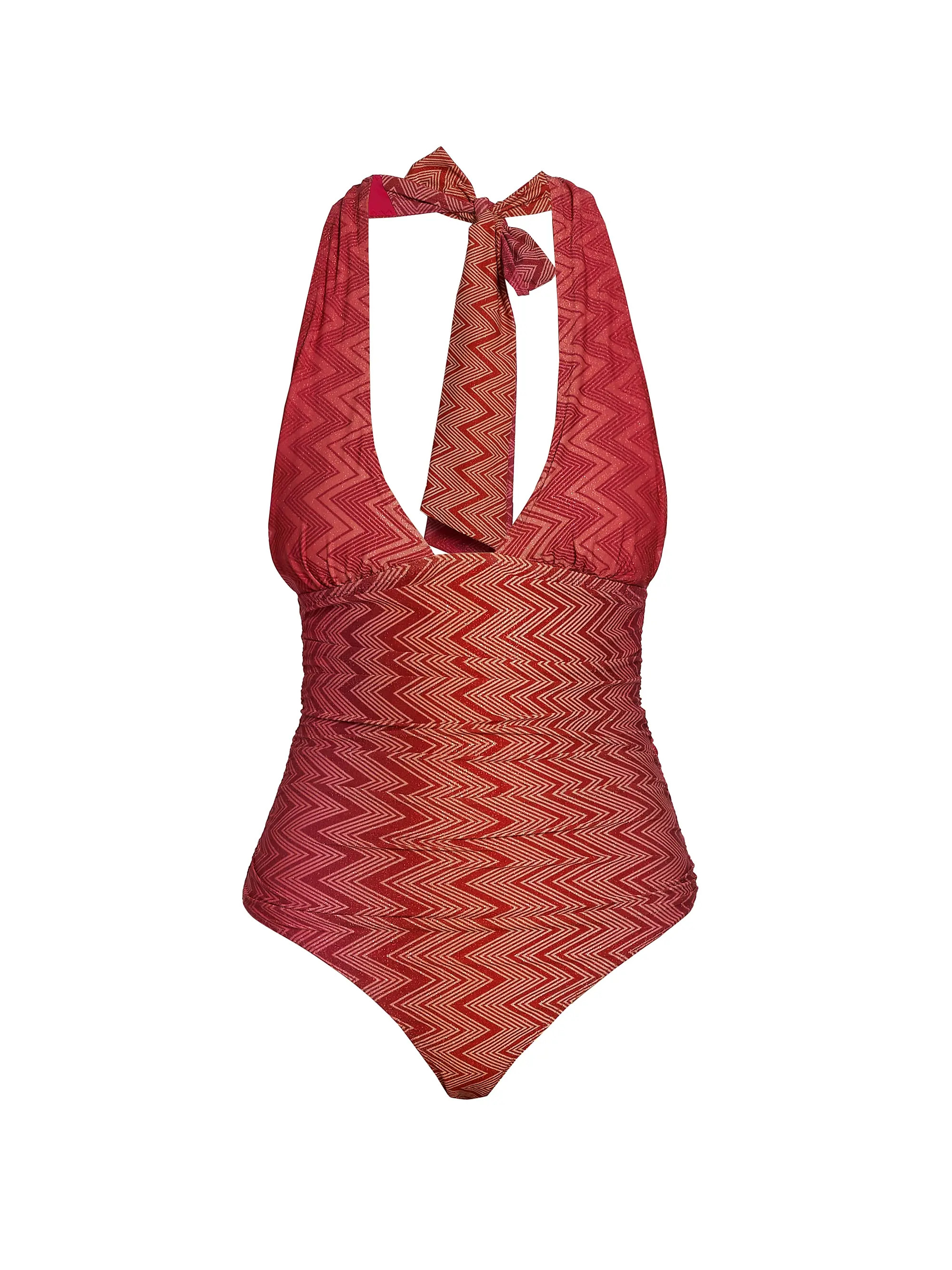 Missoni Chevron Halterneck One-Piece Swimsuit | Saks Fifth Avenue | Saks Fifth Avenue