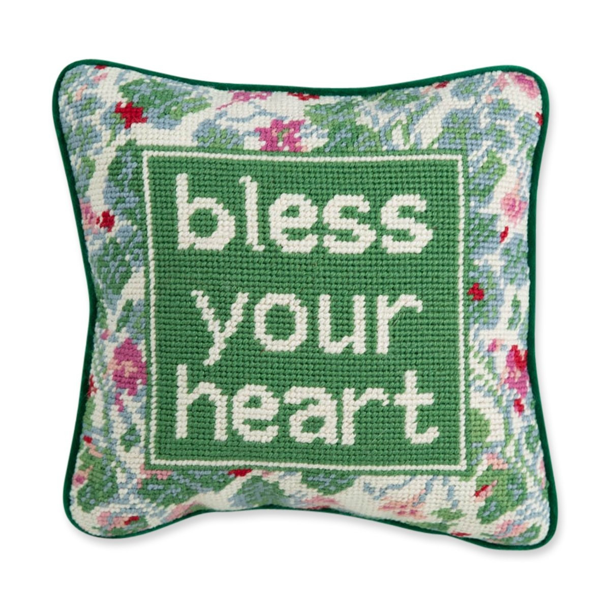 Bless Your Heart Needlepoint Pillow | Furbish Studio
