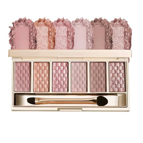 Rose Mauve Neutral Nude Eyeshadow Palette – 6 Matte & Shimmer Eye shadow, Soft Pink & Mauve Tones, Blendable Long-Lasting Eye Shadow Kit for Natural Everyday Makeup, Soft Glam Looks & Mature Eyes 2 | Amazon (US)