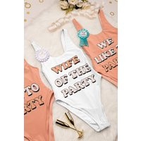 Wife Of The Party Swimsuit, Bride Swimsuit Gift, Beach Bachelorette Pool Bathing Suit, Swim Suit For | Etsy (US)