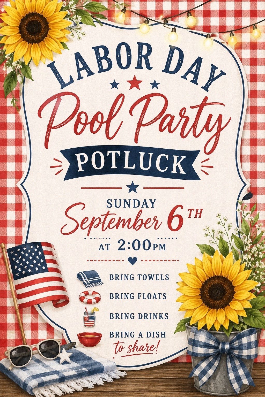 Planning another pool Party for Labor Day and deciding between Americana (I have a lot left from 4th of July) or picnic with sunflowers.

#LTKHome #LTKSeasonal #LTKSwim