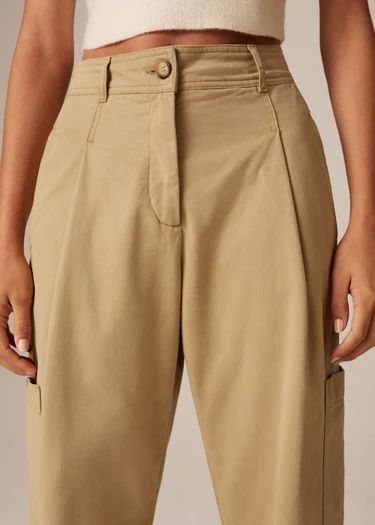 Casual Tapered Turn-up Cargo Trouser | ME + EM