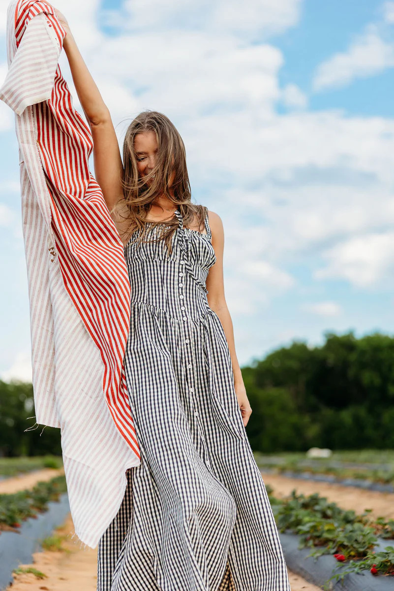 ASTR Temperance Maxi Dress in Black Gingham | Worth Collective