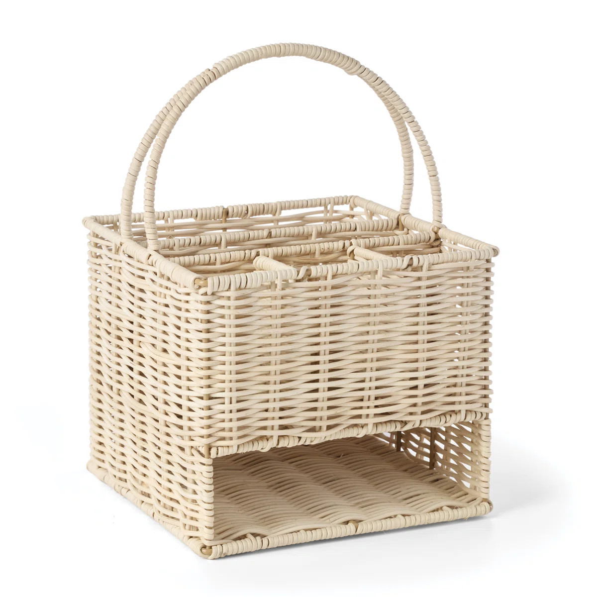 24/7 Outdoor Living Flatware Caddy, Real Rattan | Wayfair North America