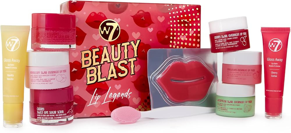 W7 Beauty Blast Lip Legends Sweet Dreams Gift Set - Lip Masks, Scrubs, Balms and More – Exclusi... | Amazon (US)