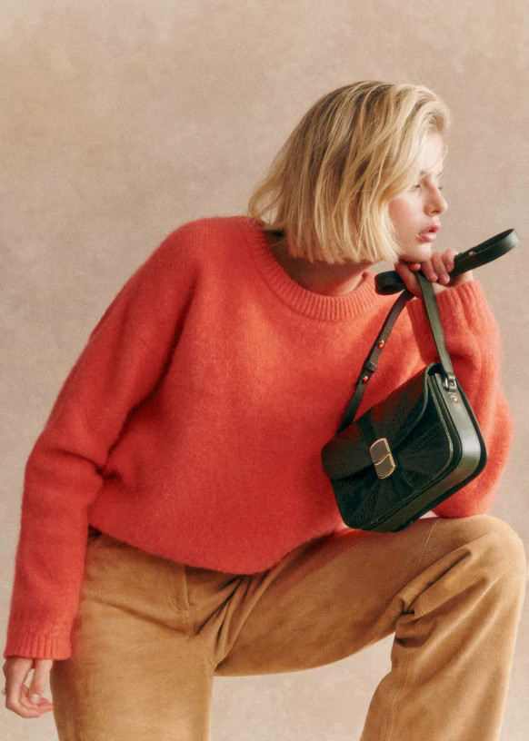 Amiel Jumper - Vine Peach - Baby Alpaca - Sézane | Sezane Paris - US