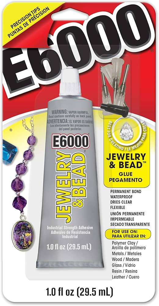 E6000 Jewelry And Bead Adhesive With 4 Precision Applicator Tips For Jewelry! (Original Version) | Amazon (US)