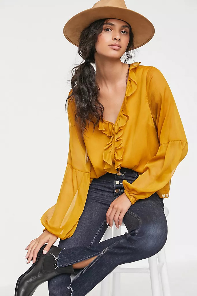 Auberta Ruffled Blouse | Anthropologie (US)