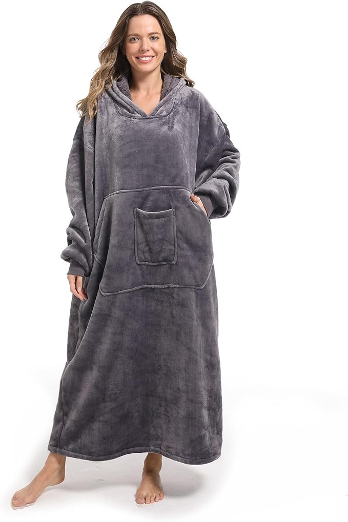 Oversized Wearable Blanket Hoodie, Soft Sherpa Fleece Hoodie for Women Men and Adults, Stay Warm ... | Amazon (US)