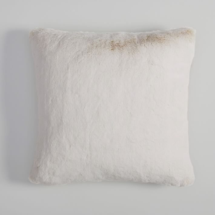 Recycled Faux-Fur Chinchilla Pillow Cover | Pottery Barn Teen