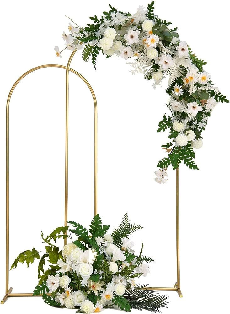 Fullvaseer Gold Wedding Arch Stand Metal,Wedding Arch Backdrop Garden Arbors for Wedding Ceremon... | Amazon (US)