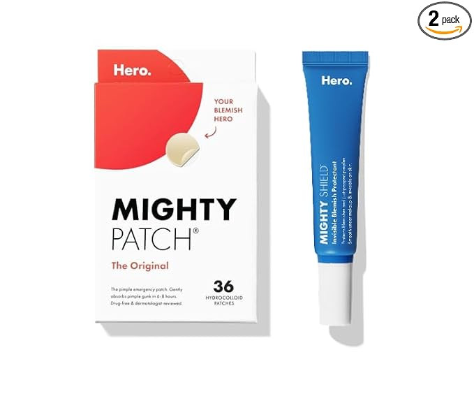Mighty Patch Original Pimple Patch and Mighty Shield Liquid Patch Invisible Blemish Protectant Bu... | Amazon (US)